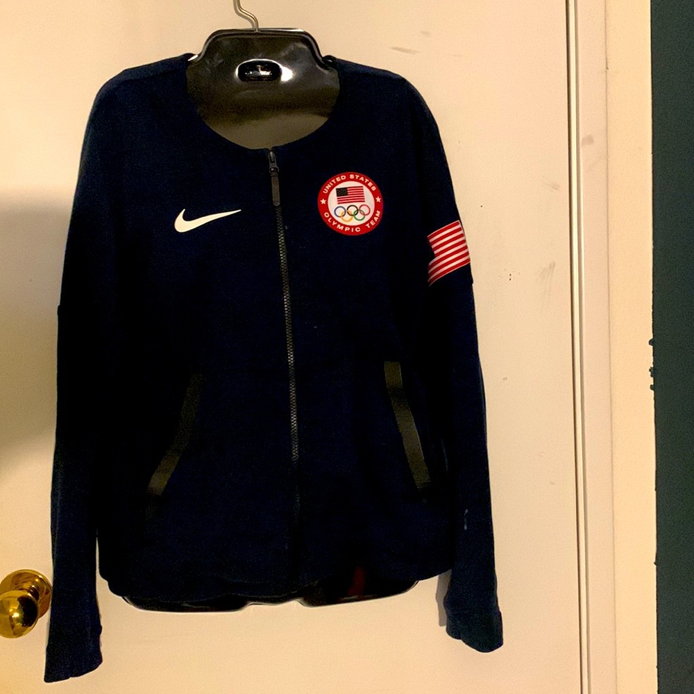 NIKE United States USA Olympic Team Zip Up fleece Jacket Women’s Small